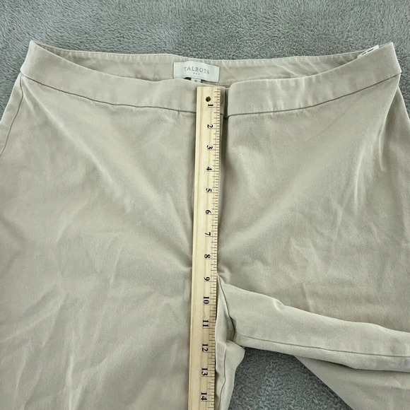 Talbots Womens Size 16 Beige Cotton Blend Pants 4189 - Picture 7 of 10